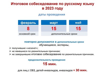 Итоговое собеседование в 9 классе в 2023 году.О Порядке подачи заявления на участие в итоговом собеседовании по русскому языку.
